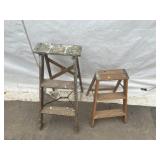 2 Wooden Step Ladders