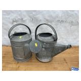 2 Galvanized Sprinkling cans
