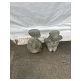 2 Child Form Concrete Statues