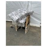 4 Stacking Chairs w/ Cushions
