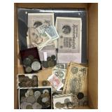 Foreign Coins and Currency with Silver