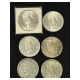 (6) Peace Dollars