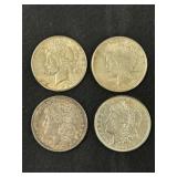 (4) Silver Dollars