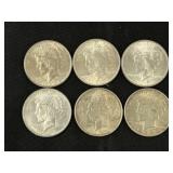 (6) Peace Dollars