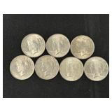 (7) Peace Dollars
