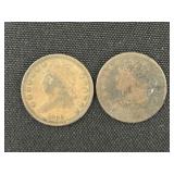 1810 and 1832 Half Cents