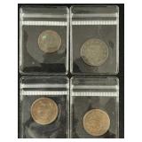 1808 Half Cent and 3 Large Cents