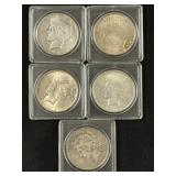 (5) Peace Dollars