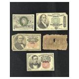 (5) Pieces of Fractional Currency