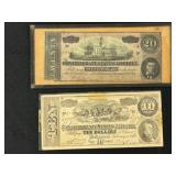 (5) Pieces Vintage Notes, Adv. Confederate, etc.