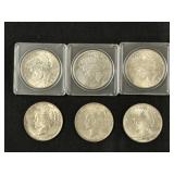 (6) Peace Dollars