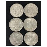 (6) Peace Dollars