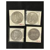 (4) Peace Dollars