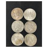 (6) Peace Dollars