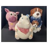 (3) Ceramic Cookie Jars