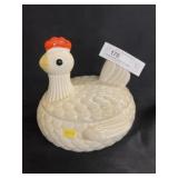 Decorative Pottery Chicken Form Canister