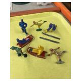 Vintage Cast Metal Winter Toys