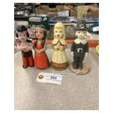 (4) Vintage Gurley Thanksgiving Candles