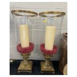 (2) Brass Candleholders