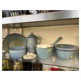 Blue and White Agateware