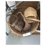 Wooden Drying Racks, Wicker Woven Baskets