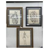 (3) Framed Medical Prints
