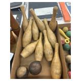 Vintage Wooden Skittles Game