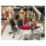 Geisha Girl Dolls, Tribal Carving, Home Decor