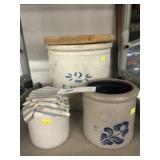 (3) Straight Sided Storage Crocks