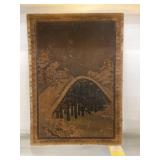 Antique Asian Screened Silk Plaque