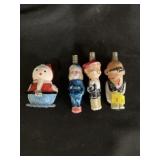 Vintage Christmas Glass Light Bulbs & Santa Figure