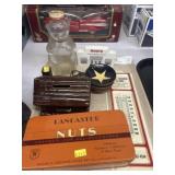 Still Banks, Nut Tin, Thermometer