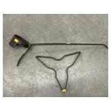 Primitive Wrought Iron Trivet with Hearth Tool