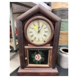 Reverse Painted Mantel Clock