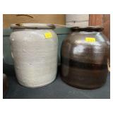 (2) Stoneware Storage Crocks