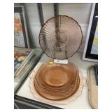 Pink Depression Serving and Dinner Plates