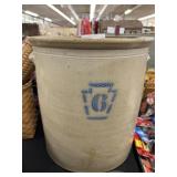 No. 6 Straight Sided Storage Crock