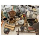Vtg. Kitchenwares, Fruit Baskets, Storage Crocks