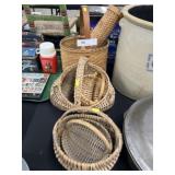 Split Oak and Ash Woven Baskets