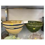 (2) Stoneware Mixing Bowls