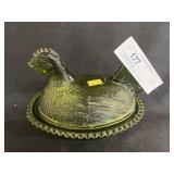 Glass Hen On Nest