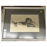 Framed Duck Print with Wall Plaque