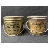 (2) Peanut Butter Tins