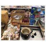 (2) Gazing Balls, Soap, Cake Stand