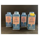 (4) Vintage Baby Powder Tins