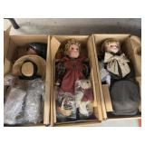 (3) Porcelain Dolls
