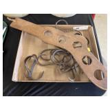 Wrought Iron Meat Hooks, Sock Dryer