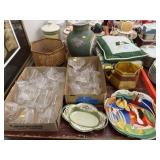 Stemware, Lusterware Pitcher and Vase
