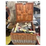 Sewing Basket with Contents