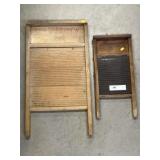 (2) Wooden Washboards